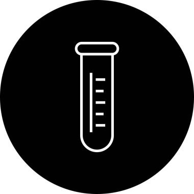 Test Tüpü Vektör Satırı Ters Simge Tasarımı