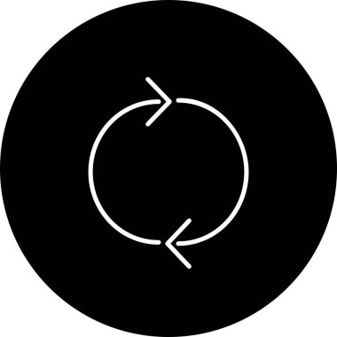 Döngü Vektör Satırı Ters Simge Tasarımı