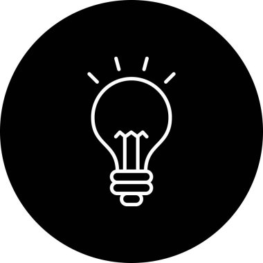 Işık Vektör Satırı Ters Simge Tasarımı