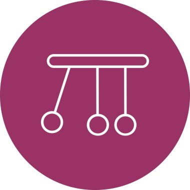 Pendolum Vektör Satırı Çok Renkli Simge Tasarımı