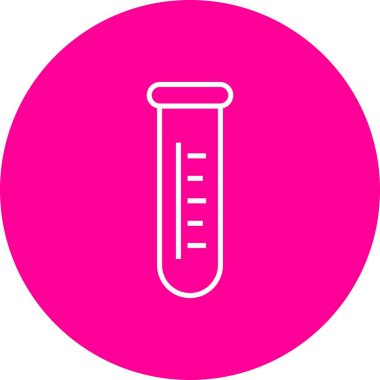Test Tüpü Vektör Satırı Çoklu Renk Simgesi Tasarımı
