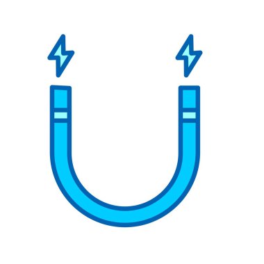 Manyetizma Vektör Satırı Bluetone Simgesi Tasarımı