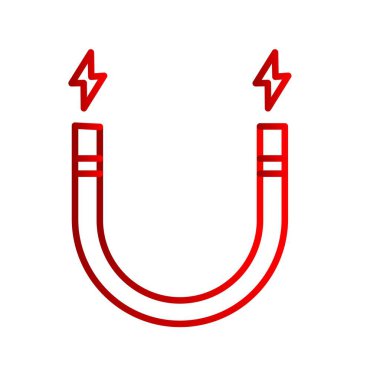 Manyetik Vektör Satırı Gradyan Simgesi Tasarımı