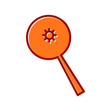 Kaydırılmış Simge Tasarımı Doldurulmuş Mikroplar Vektör Satırı