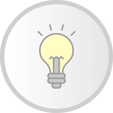 Işık Vektörü Satırı Dolu Çember Simgesi Tasarımı