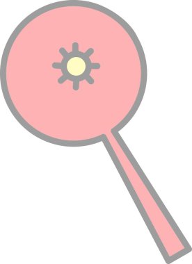 Mikroplar Vektör Satırı Dolu Çember Simgesi Tasarımı