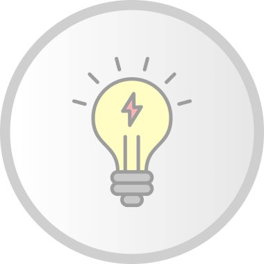 Yeşil Enerji Vektör Satırı Dolu Çember Simgesi Tasarımı