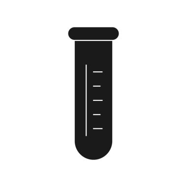 Test Tüpü Vektör Satırı Glyph Simgesi Tasarımı