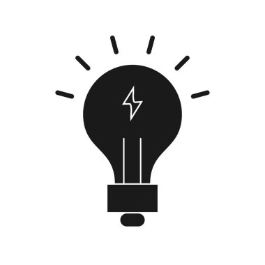 Enerji Vektörü Satırı Glyph Simgesi Tasarımı