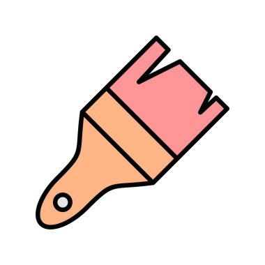  Simge Tasarımı Doldurulmuş Fırça Vektör Satırı