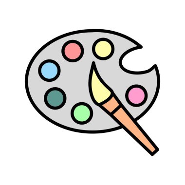 Simge Tasarımı Doldurulmuş Sanatsal Vektör Satırı