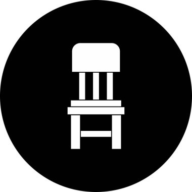 Çocuk Sandalyesi Vektör Kabartması Tersine Döndürülmüş Simge Tasarımı