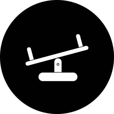  Seasaw Vektör Kabartması Ters Döndürülmüş Simge Tasarımı