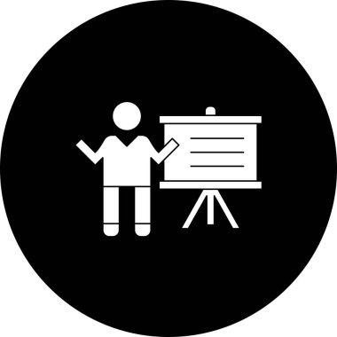  Ders Vektörü Glyph Ters Simge Tasarımı