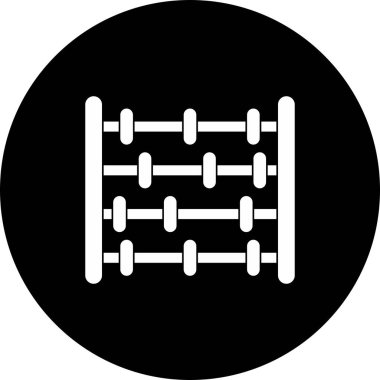  Abaküs Vektörü Glyph Ters Simge Tasarımı