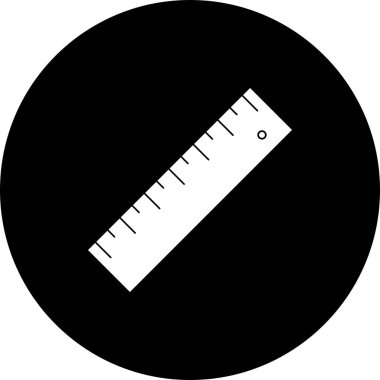  Cetvel Vektör Glyph Ters Simge Tasarımı