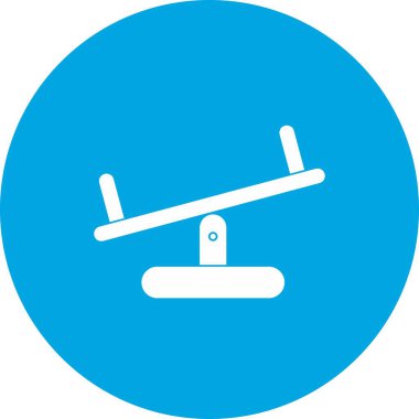  Seasaw Vektör Kabartma Çemberi Çok Renkli Simge Tasarımı