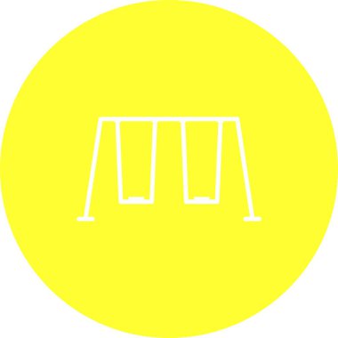 Swing Vektörü Kabartma Çemberi Çok Renkli Simge Tasarımı