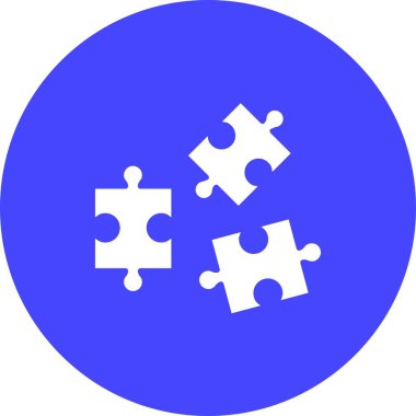  Bulmaca Vektörü Kabartma Çemberi Çoklu Renk Simgesi Tasarımı