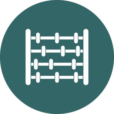 Abaküs Vektör Kabartma Çemberi Çok Renkli Simge Tasarımı