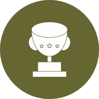  Kadeh Vektör Kabartma Çemberi Çok Renkli Simge Tasarımı