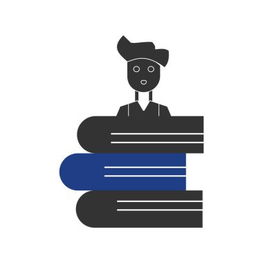  Çocuk Eğitimi Vektörü İki Renk Simgesi Tasarımı