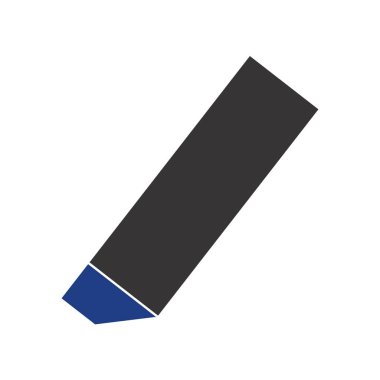 Silgi Vektörü Kabartması İki Renk Simgesi Tasarımı