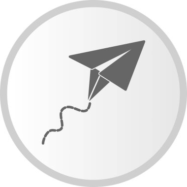 Kağıt Düzlem Vektörü Kabartma Çemberi Simge Tasarımı