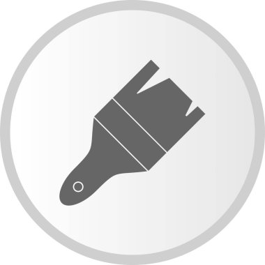 Fırça Vektörü Kabartma Çemberi Simge Tasarımı