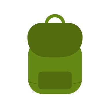 Sırt Çantası Vektörü Düz Simge Tasarımı