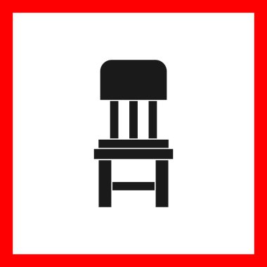 Çocuk Sandalyesi Vektör Kabartma İmza Simgesi Tasarımı