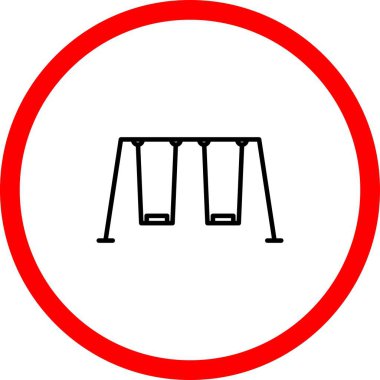 Vektör Satırı İşaret Çemberi Simge Tasarımı