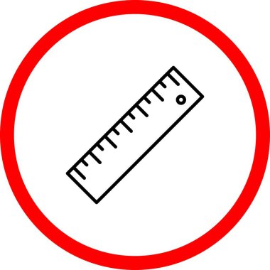 Cetvel Vektör Satırı İmza Çemberi Simge Tasarımı