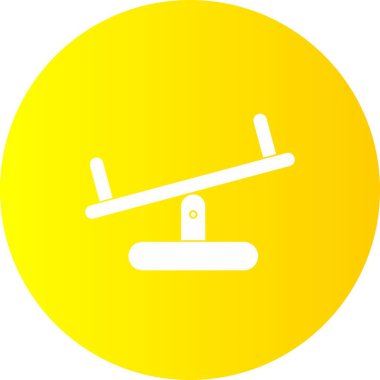  Seasaw Vektör Kabartma Çemberi Gradyan Simgesi Tasarımı