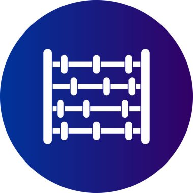 Abaküs Vektör Kabartma Çemberi Gradyan Simgesi Tasarımı