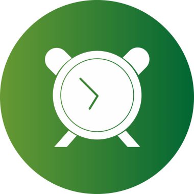  Alarm Saat Vektörü Çember Gradyan Simgesi Tasarımı