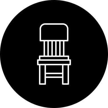 Çocuk Sandalyesi Vektör Satırı Tersine Döndürülmüş Simge Tasarımı