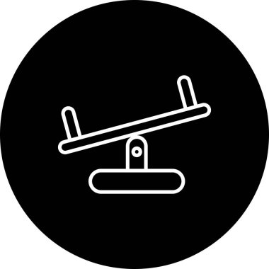  Seasaw Vektör Satırı Ters Simge Tasarımı