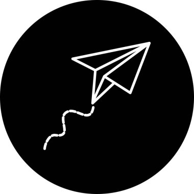 Kağıt Düzlem Vektör Satırı Ters Simge Tasarımı