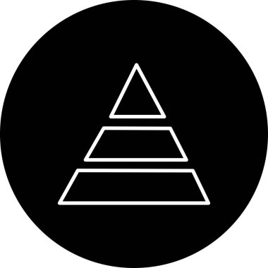  Piramit Vektör Satırı Ters Simge Tasarımı