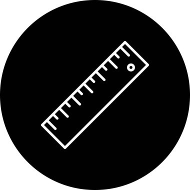  Cetvel Vektör Satırı Ters Simge Tasarımı