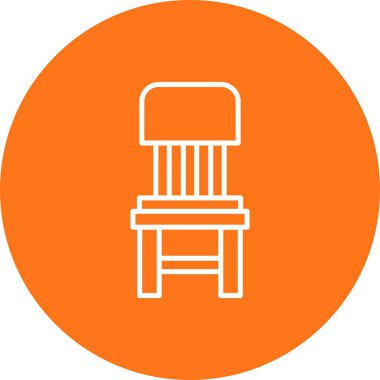 Çocuk Sandalyesi Vektör Satırı Çok Renkli Simge Tasarımı