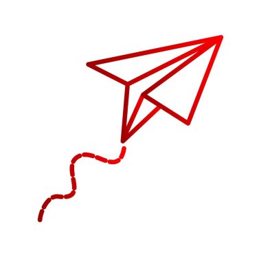  Kağıt Düzlem Vektör Satırı Gradyan Simgesi Tasarımı