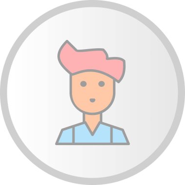  Öğrenci Vektör Satırı Dolu Çember Simgesi Tasarımı