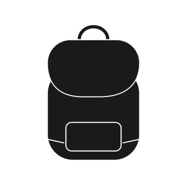  Sırt Çantası Vektörü Şekil Simgesi Tasarımı