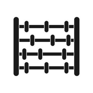 Abaküs Vektörü Kabartma Simgesi Tasarımı