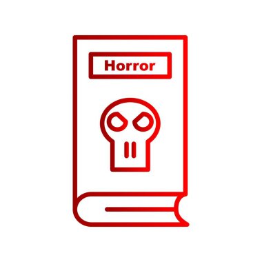  Korku Vektörü Satırı Gradyan Simgesi Tasarımı