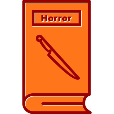 Korku Vektörü Doldurulmuş Kaymış Simge Tasarımı