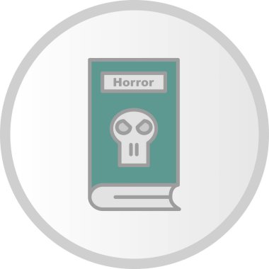  Korku Vektörü Satırı Dolu Çember Simgesi Tasarımı