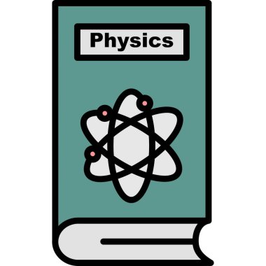  Fizik Vektör Satırı Simge Tasarımı Dolduruldu